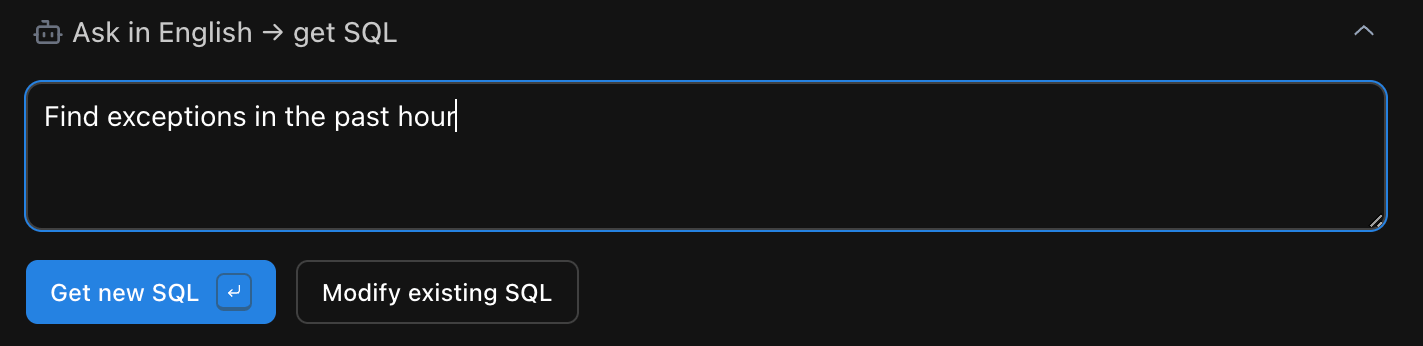 Search box natural language